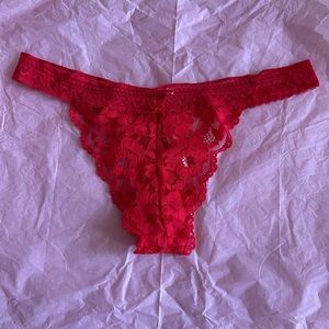 Pink Victoria’s Secret Extra Low Rise Mini Cheekster  Lace Panties Size M NWT
